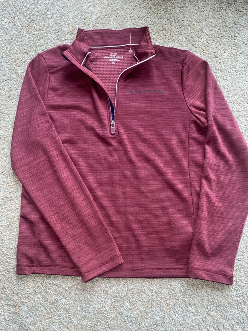 Vineyard vines sankaty Maroon quarter-Zip Pullover medium 12-14